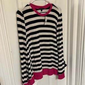 Gibson Look striped sweater NWT L
